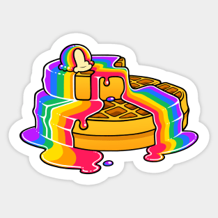 LGBT Pride Waffles - Gay Rainbow Sticker